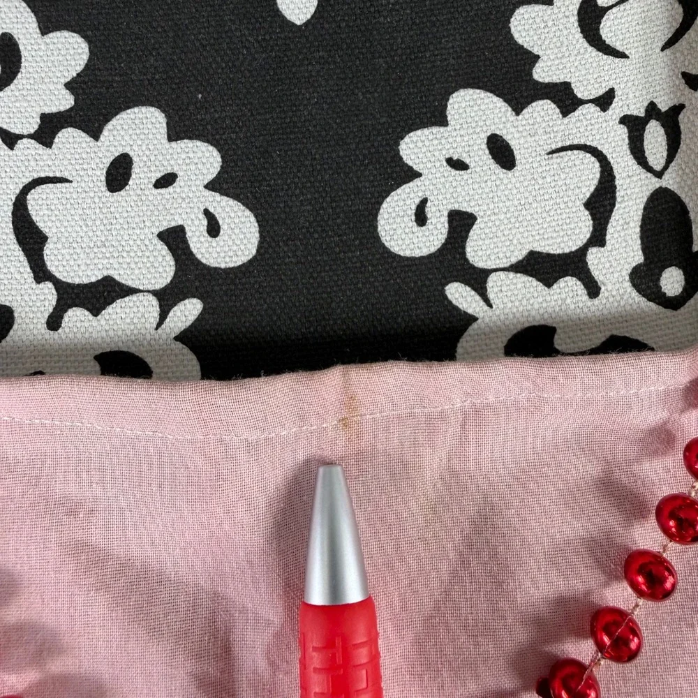 Novelty Burlesque Showgirl Kitchen Apron Red Sequin Fringe Pinup Kitschy Tan